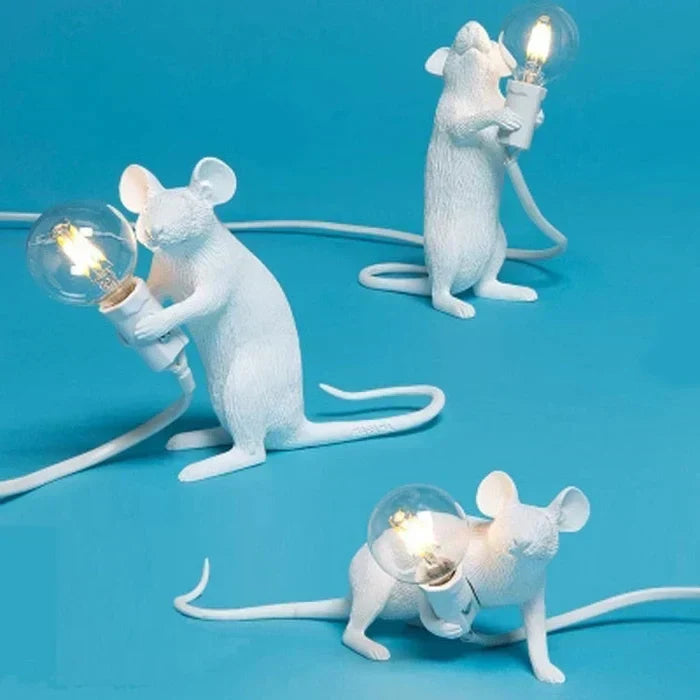 Accent lamp featuring a whimsical mouse design, adding unique character to your home decor.