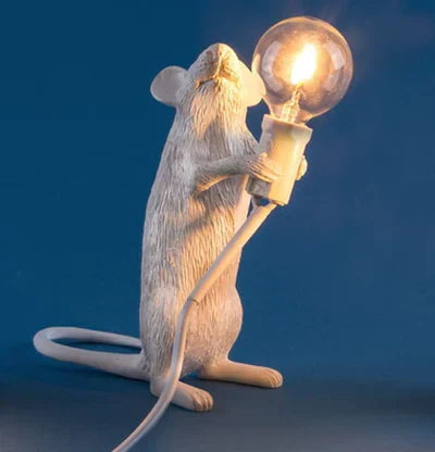 Playful mouse decorative lamp, an ideal unique gift and whimsical lighting piece for tabletops.