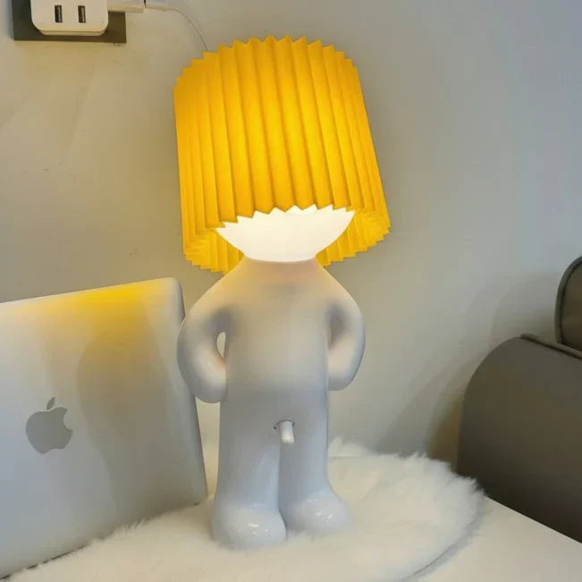 Decorative LED lamp; playful, energy-efficient mood lighting, colorful table lamp for lively ambiance.