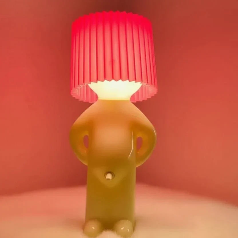Whimsical LED home decor lamp; modern, energy-efficient, colorful table light creates a lively ambiance.