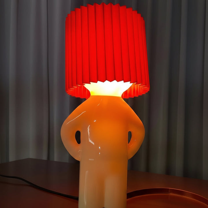 Energy-efficient LED table lamp; playful, decorative, brings a lively, colorful ambiance to any room.