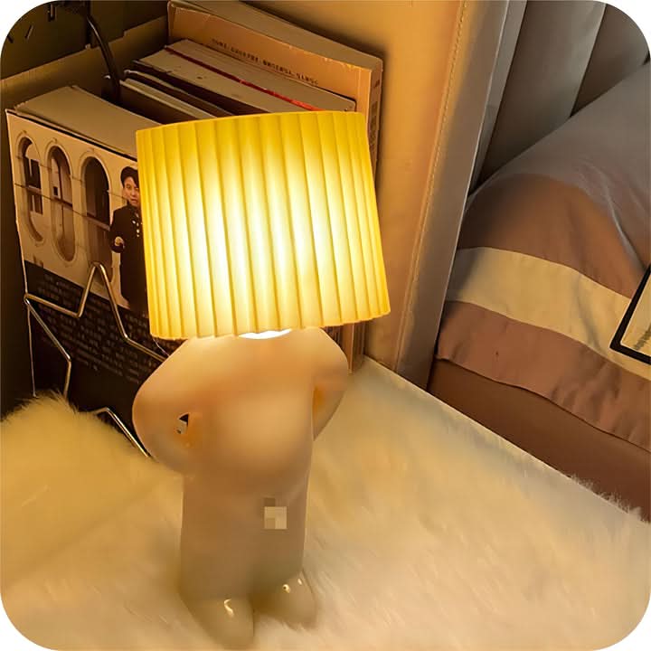 Modern home decor LED lamp; whimsical design, colorful light, perfect for a lively room accent.