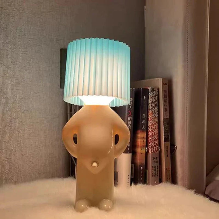 Decorative LED lighting; playful table lamp, energy-efficient, creates a vibrant, whimsical mood.