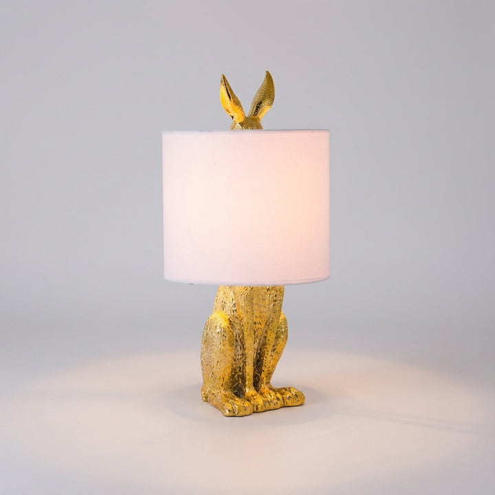 Decorative Masked Animal Lamp. Unique sculptural table lamp providing ambient light, perfect for living room decor.