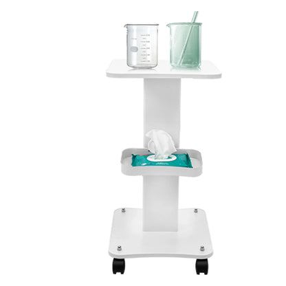 Compact white 3-tier rolling cart, a smart storage choice for small spaces and nurseries.