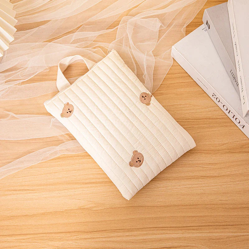 Baby cotton bag with a comfortable, wide strap, ideal for on-the-go parents, baby transport