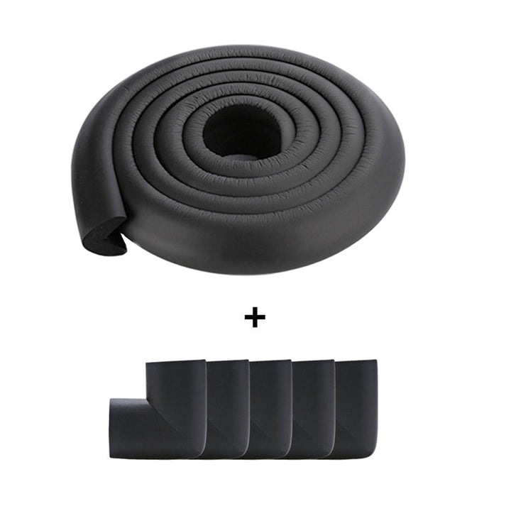 Long baby safety corner guard foam strip, shown unrolled for easy installation on furniture