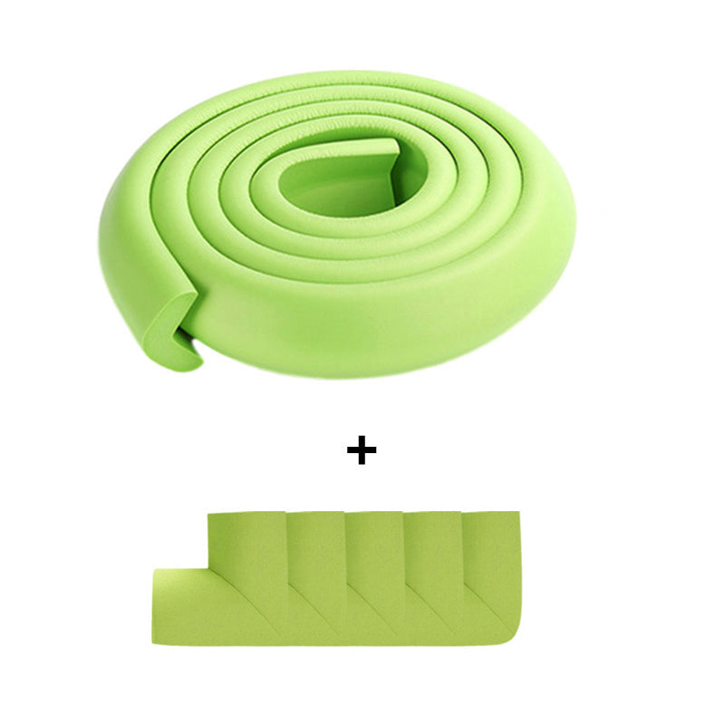 Furniture bumper foam strip, clearly showing its soft texture and thickness for baby safety