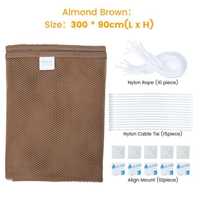Child-proof baby safety net installed on a modern staircase, enhancing overall home safety.