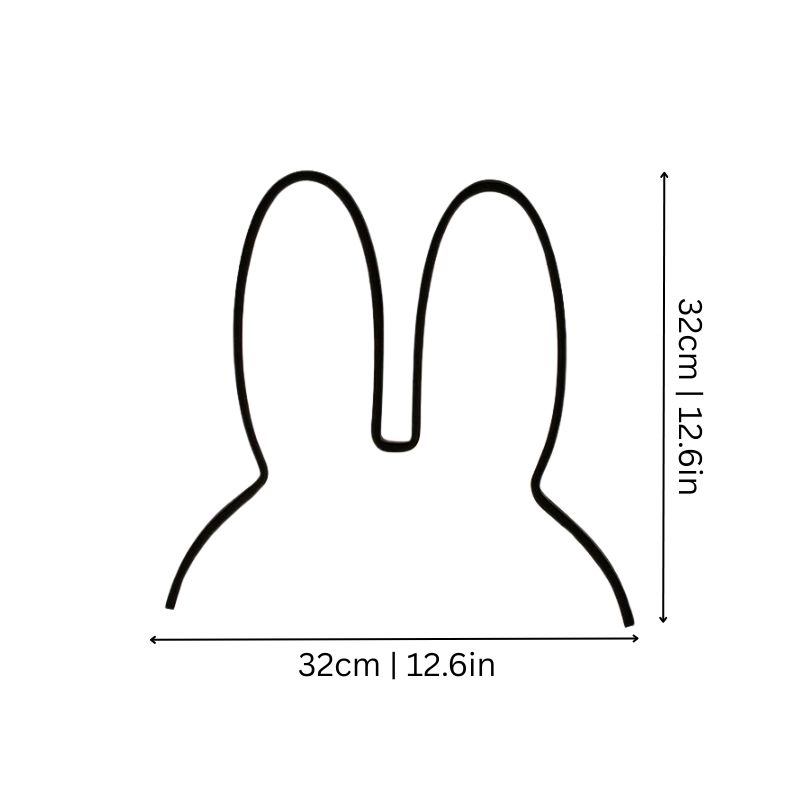 Close-up of cute black bunny night light, a charming bedtime companion and stylish childrens lighting for modern nurseries