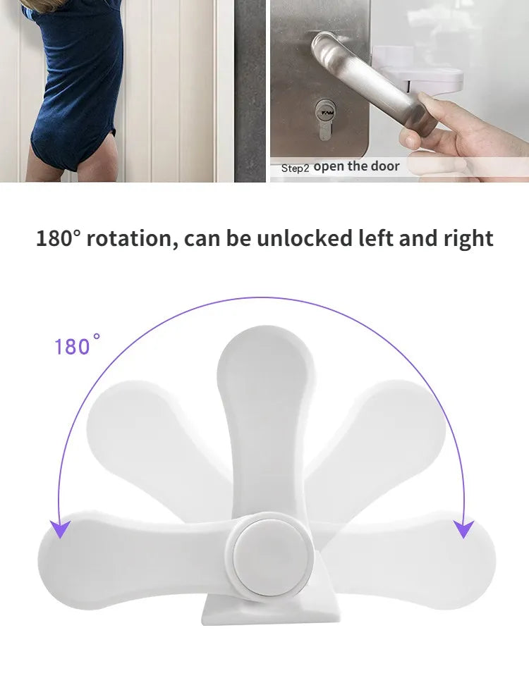 White door handle child lock, a must-have for baby proofing your house