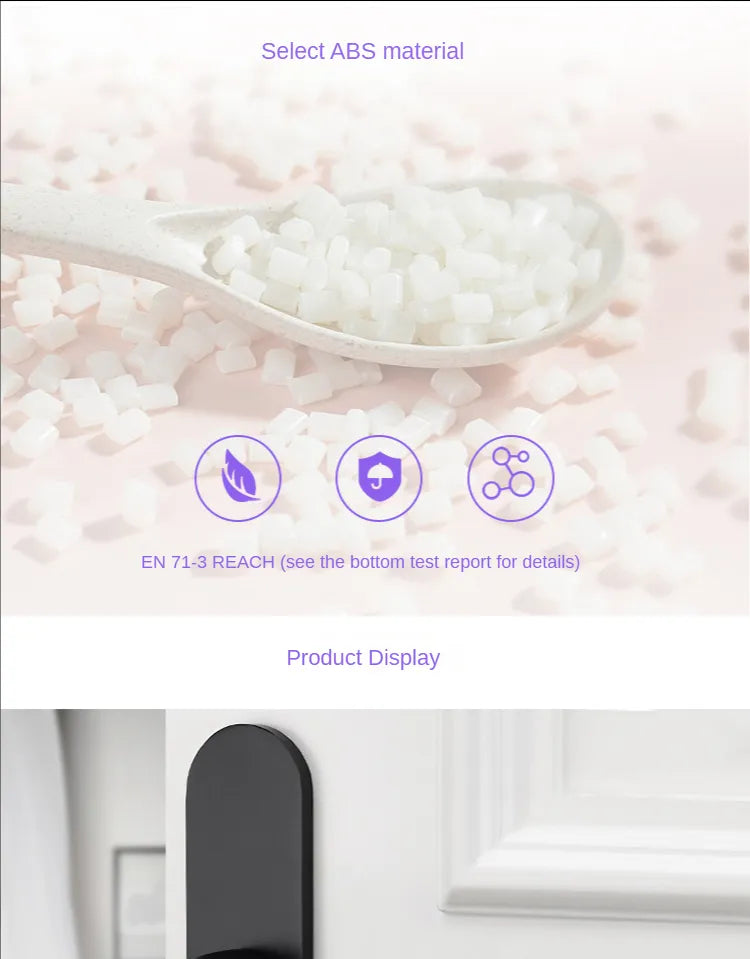 Child proof door lock, specifically for door handles, ensures baby safety