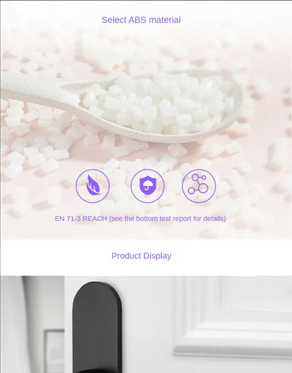 Child proof door lock, specifically for door handles, ensures baby safety