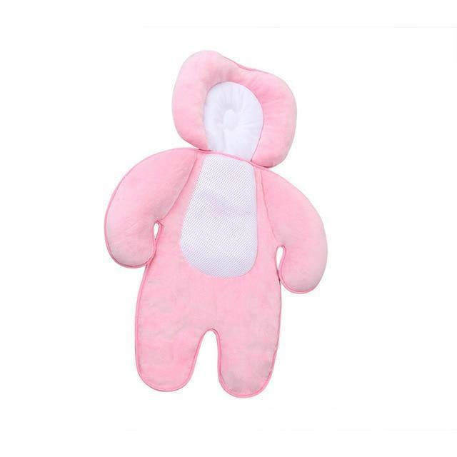 Cotton baby pillow for head shaping and comfort, essential newborn care accessory, travel-friendly