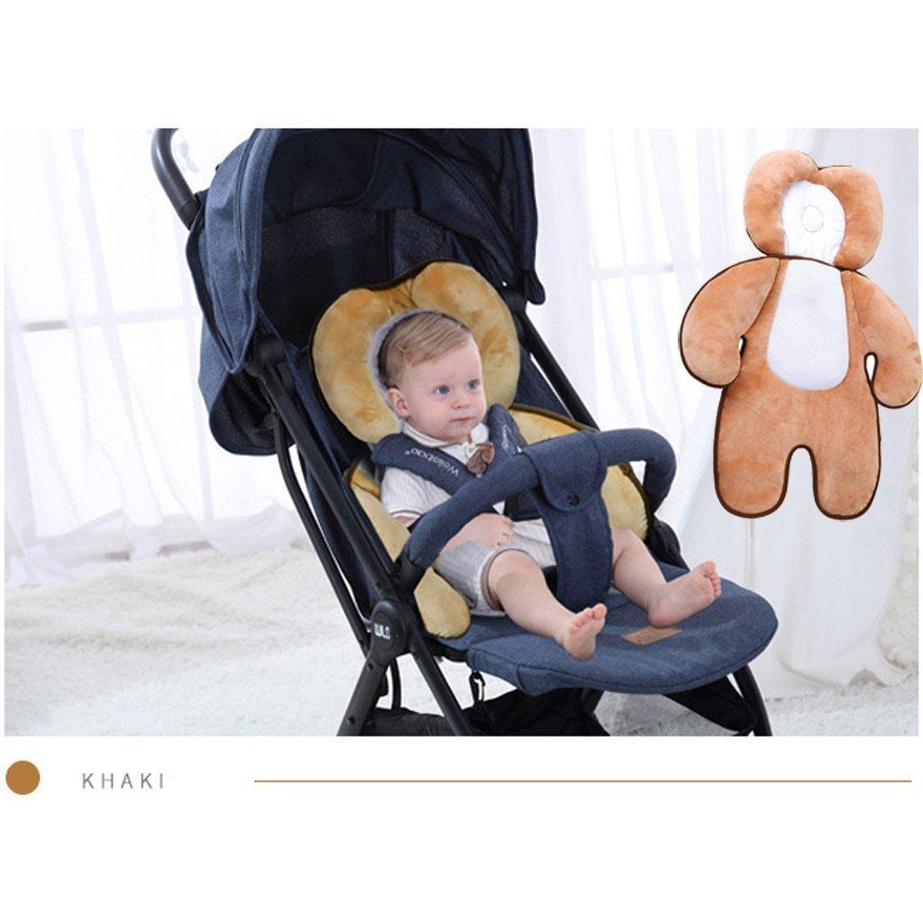 Baby positioning pillow with concave center, preventing flat head syndrome for infants in crib or car seat
