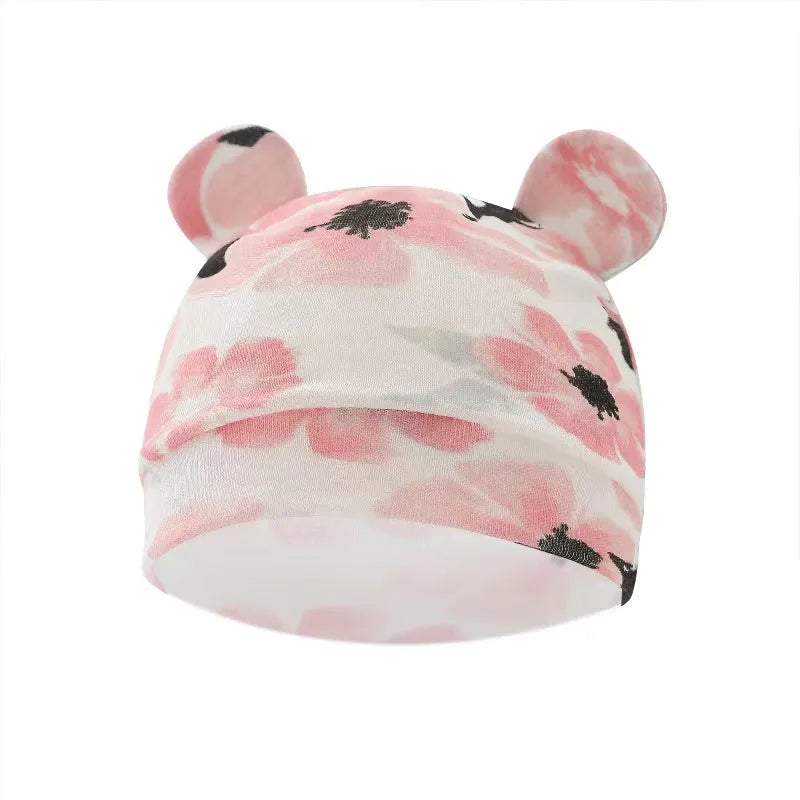 Practical baby swaddle blanket and hat set, easy to use for new parents