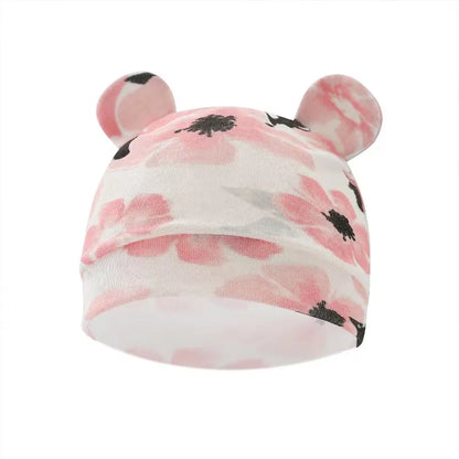 Practical baby swaddle blanket and hat set, easy to use for new parents