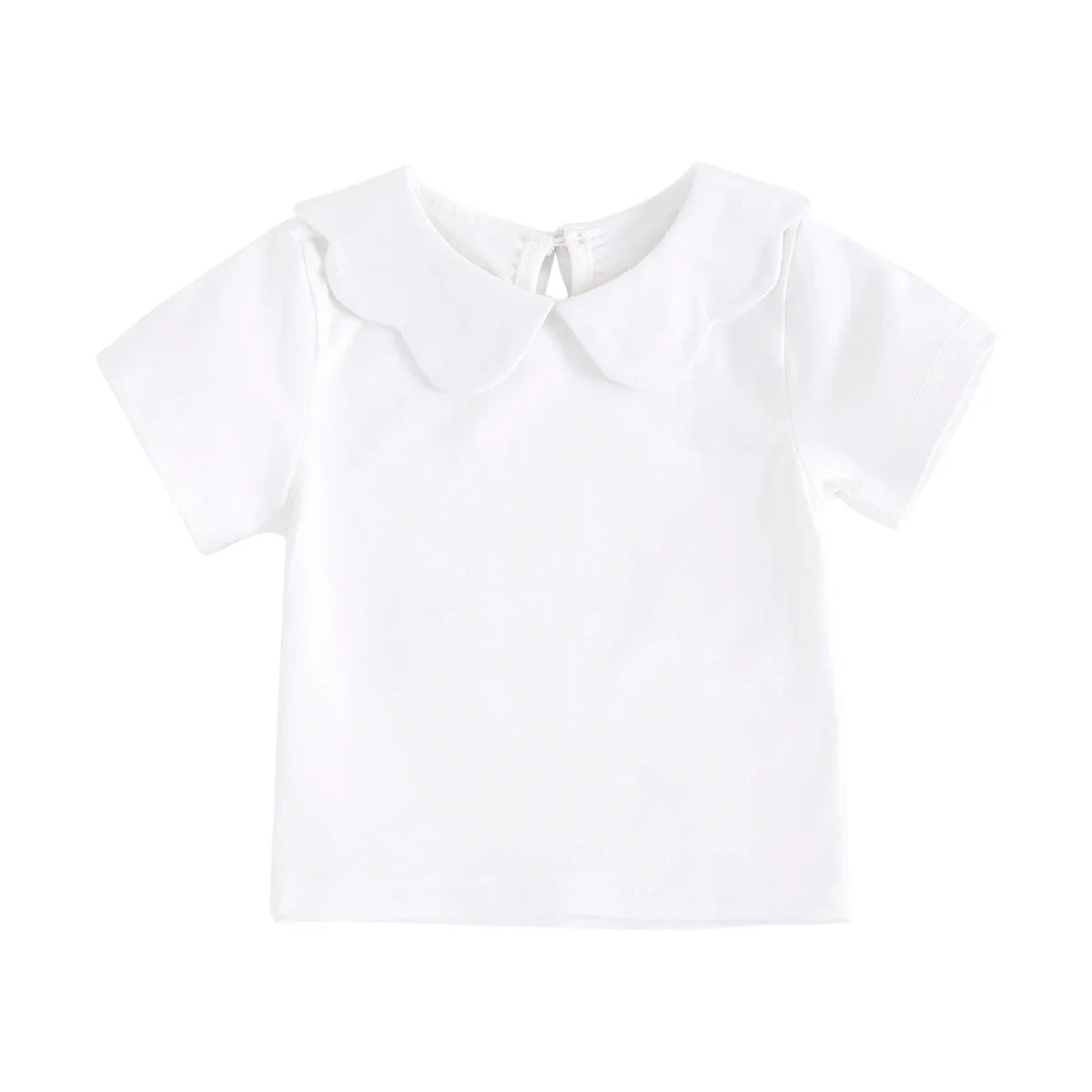 White cotton top for babies and toddlers, simple yet elegant infant fashion
