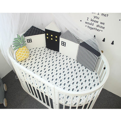 Secure house-shaped bed rail fence for toddlers, essential baby safety item for beds