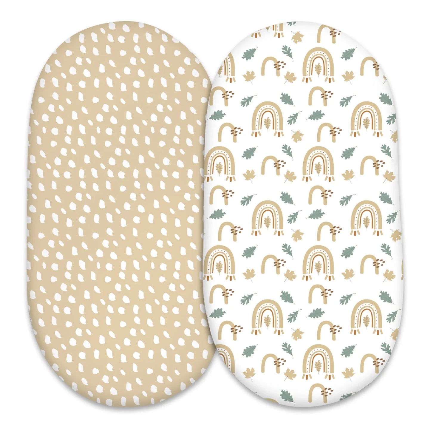 White microfiber bassinet sheet for baby, soft and snug, ideal for infant sleep, 2-pack.