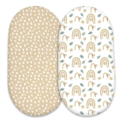 White microfiber bassinet sheet for baby, soft and snug, ideal for infant sleep, 2-pack.