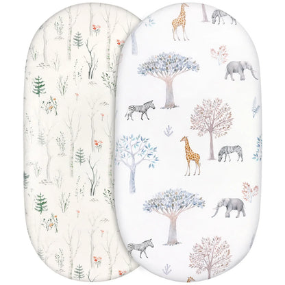 Microfiber bassinet sheet, close-up texture, soft and breathable for unisex baby sleep.