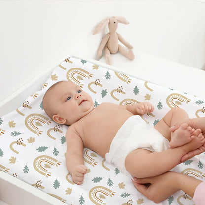 Close-up of soft microfiber bassinet sheet, white, essential baby bedding for crib.