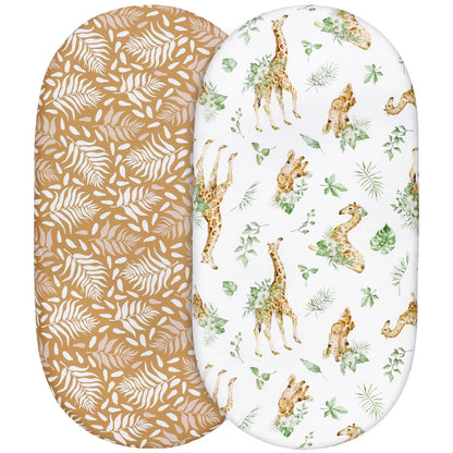 Soft white microfiber bassinet sheets, durable and easy care, ideal baby gift.