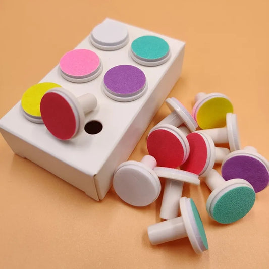 White replacement heads for electric baby nail trimmer, set of 12 for gentle infant grooming