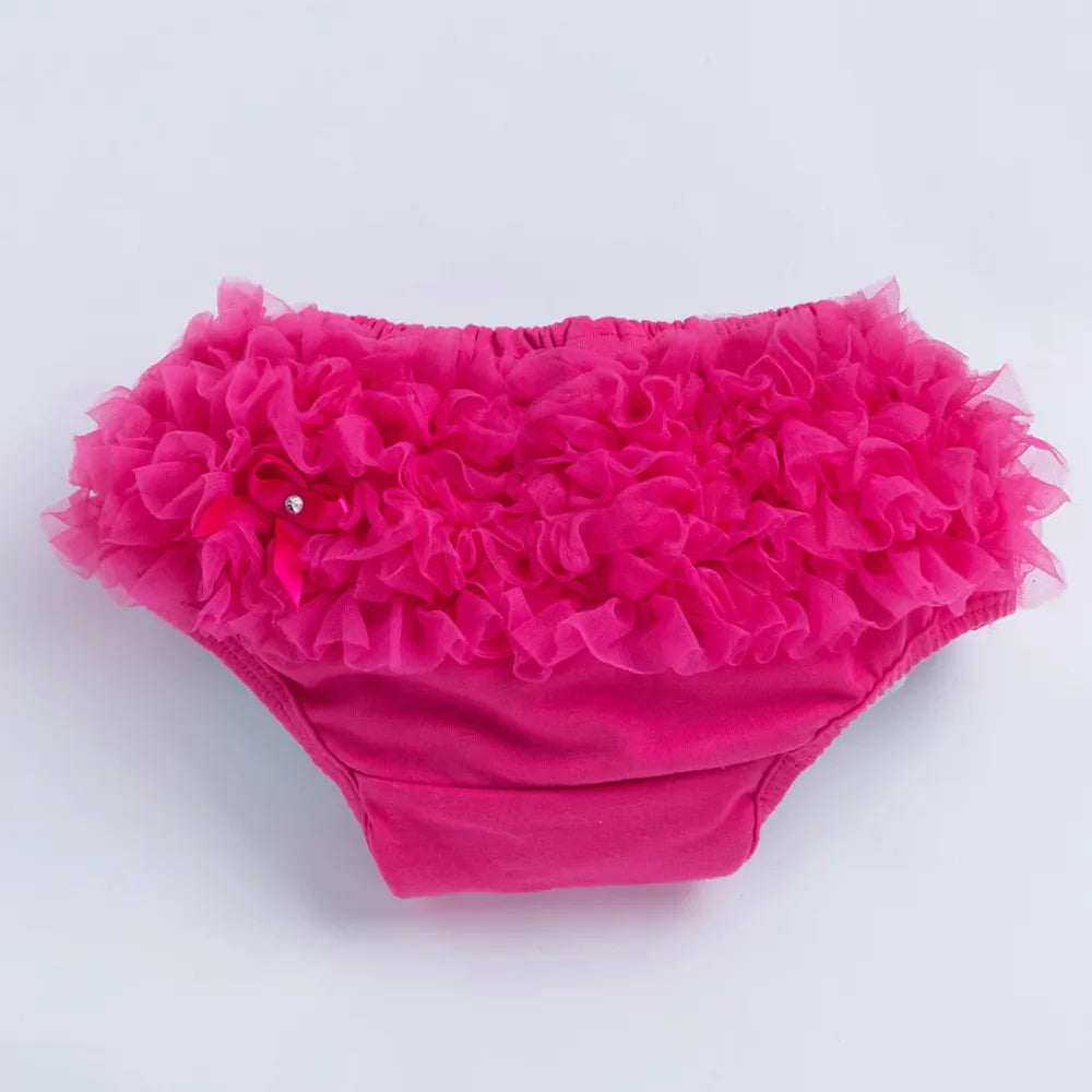 Yellow ruffled diaper cover, breathable infant shorts for baby girl, colorful baby clothes gift