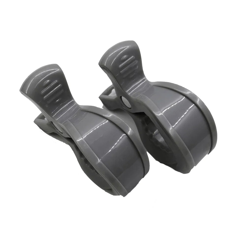 Universal white stroller clips, multi-purpose accessory for blankets, toys & bags