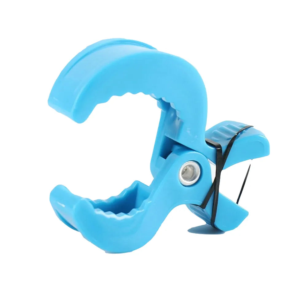 Easy-to-use white pram pegs, two universal clips for blankets & toys on strollers