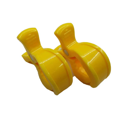 White baby stroller clip hooks, ideal for keeping blankets from falling off prams