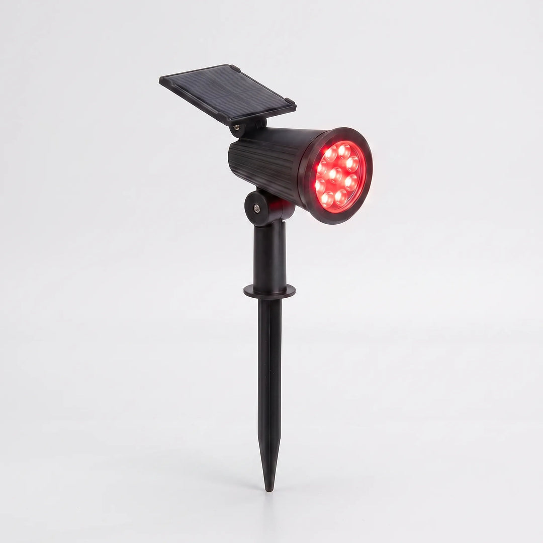 Adjustable LED solar spotlight for outdoor garden & pathway illumination, wireless.