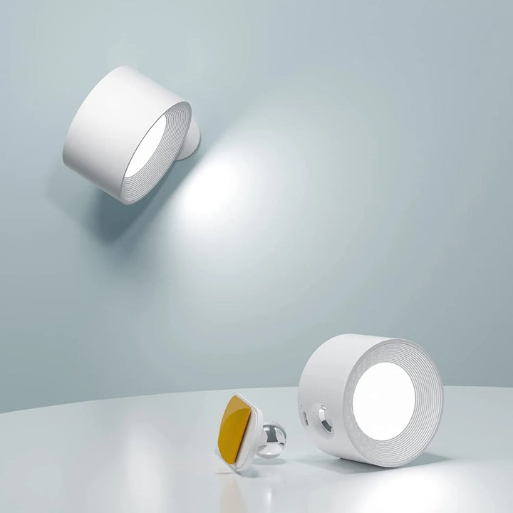 Wireless rechargeable dimmable LumoFlex LED wall lamp for modern home lighting.