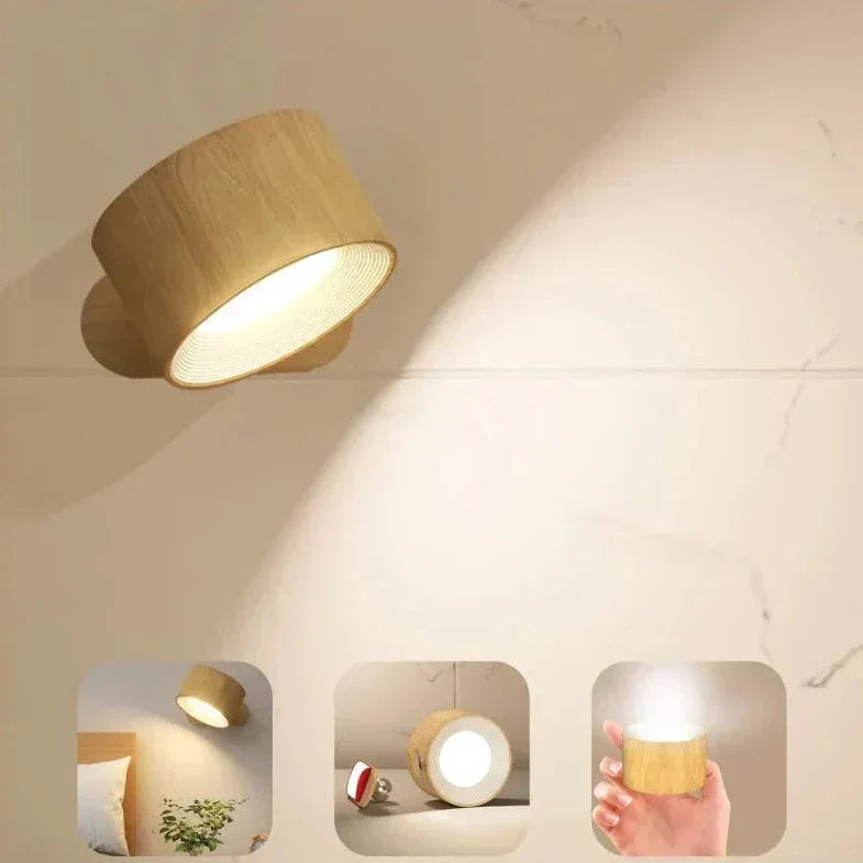 LumoFlex wireless magnetic lamp providing adjustable, dimmable LED light for tasks or ambiance.