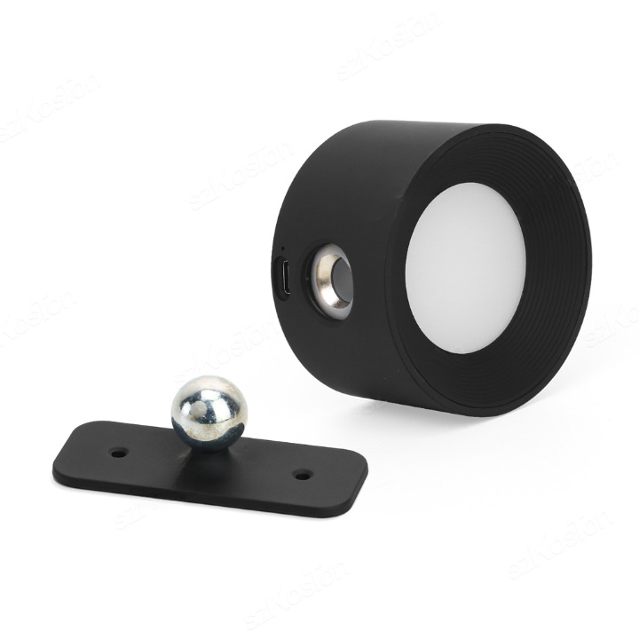 LumoFlex wireless rechargeable LED wall light, dimmable & adjustable, ideal for modern interiors.