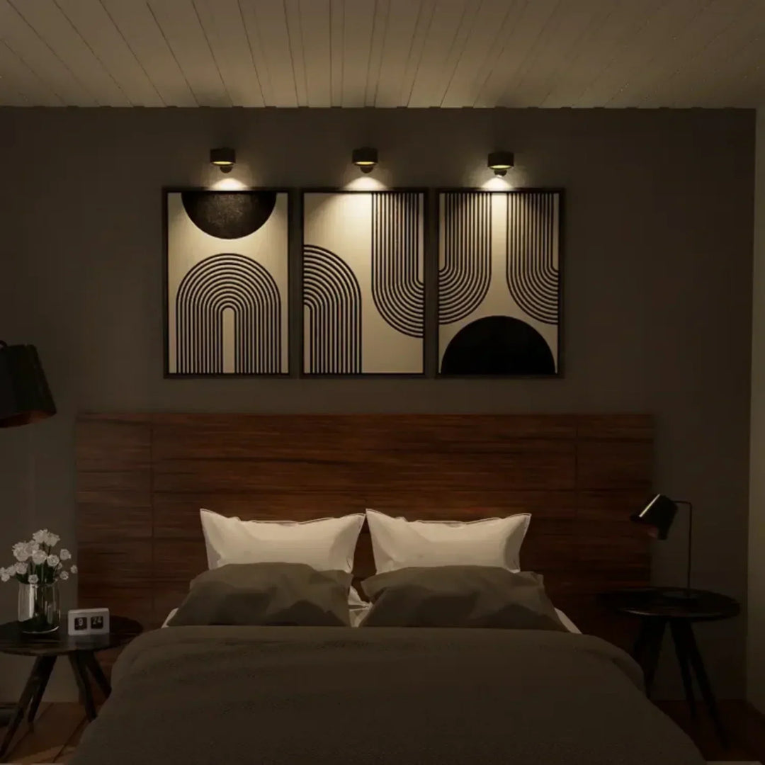 LumoFlex wireless rechargeable wall lamp, adjustable LED light for reading & accent lighting.