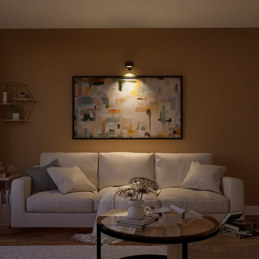 Portable LumoFlex magnetic wall lamp, wireless, dimmable & rechargeable LED for any room.
