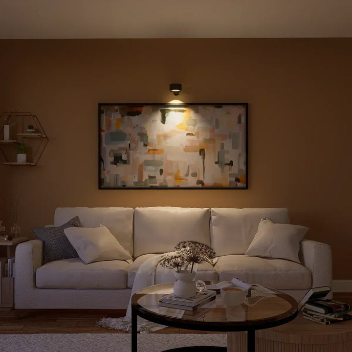 Portable LumoFlex magnetic wall lamp, wireless, dimmable & rechargeable LED for any room.