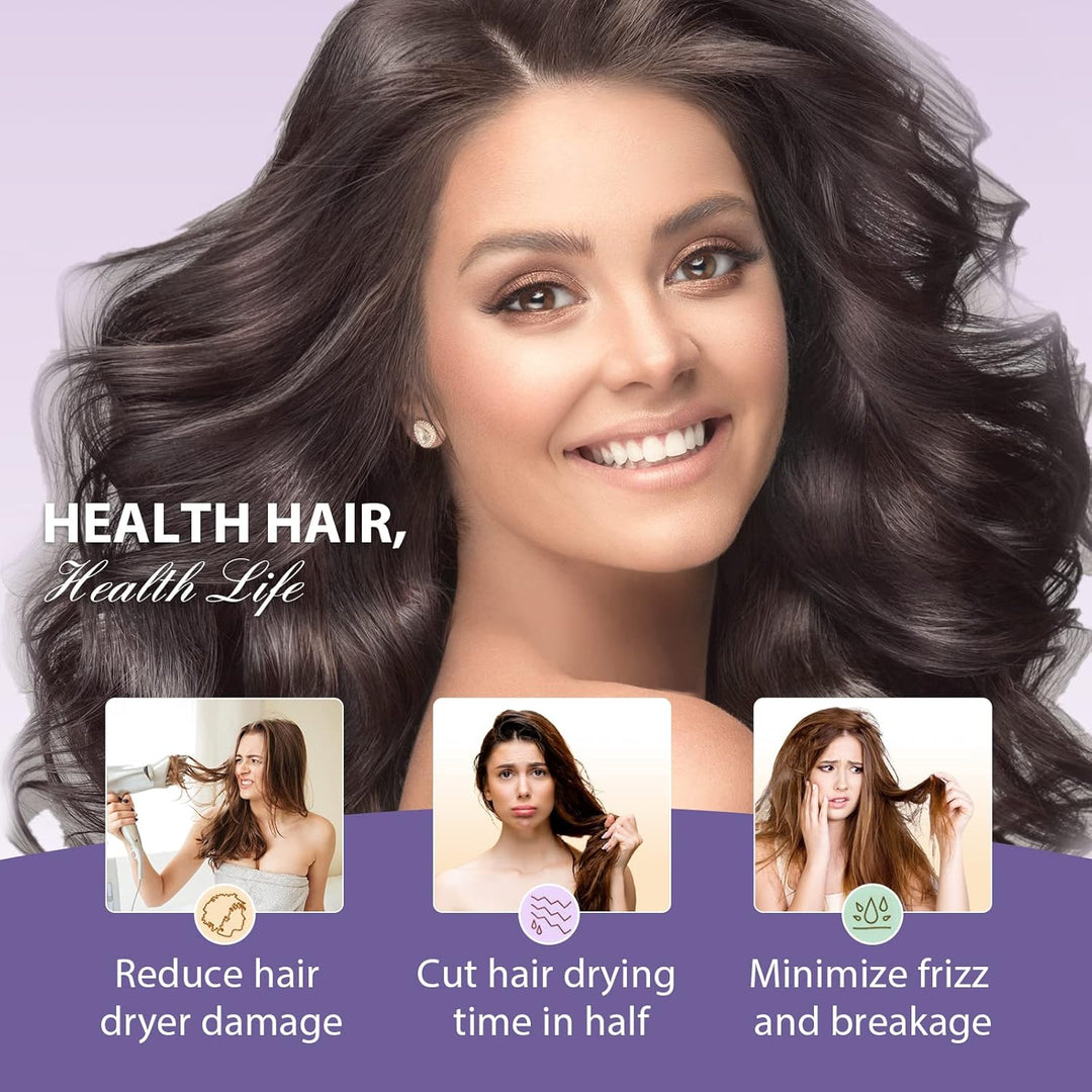 Gentle hair care 3-pack: Absorbent microfiber hair towel wrap for women's fast drying & frizz control.