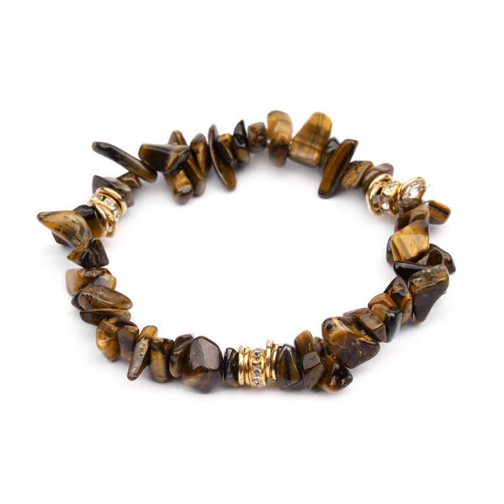 Women's spiritual adjustable crystal bracelet, natural stone beads, elegant design.