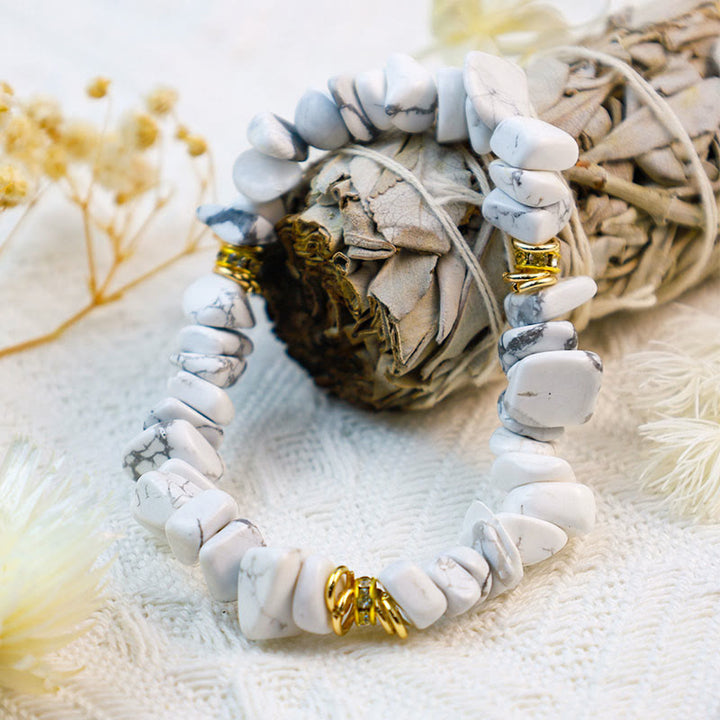 Natural gemstone bead bracelet for women, adjustable fit, spiritual jewelry.