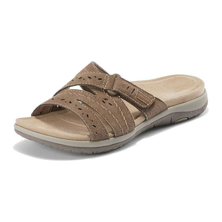 Women's adjustable orthopedic summer sandals for comfortable foot support and walking.