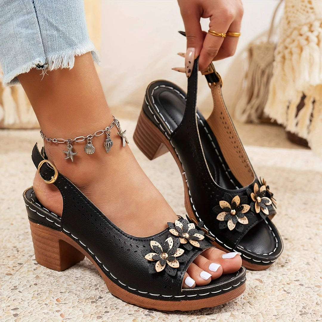 Top-down view of Women's Adjustable Strap Comfort Sandals, highlighting comfortable design.