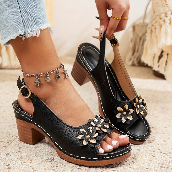 Top-down view of Women's Adjustable Strap Comfort Sandals, highlighting comfortable design.
