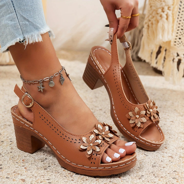 Women's brown adjustable strap comfort sandals, essential footwear for all-day summer wear.