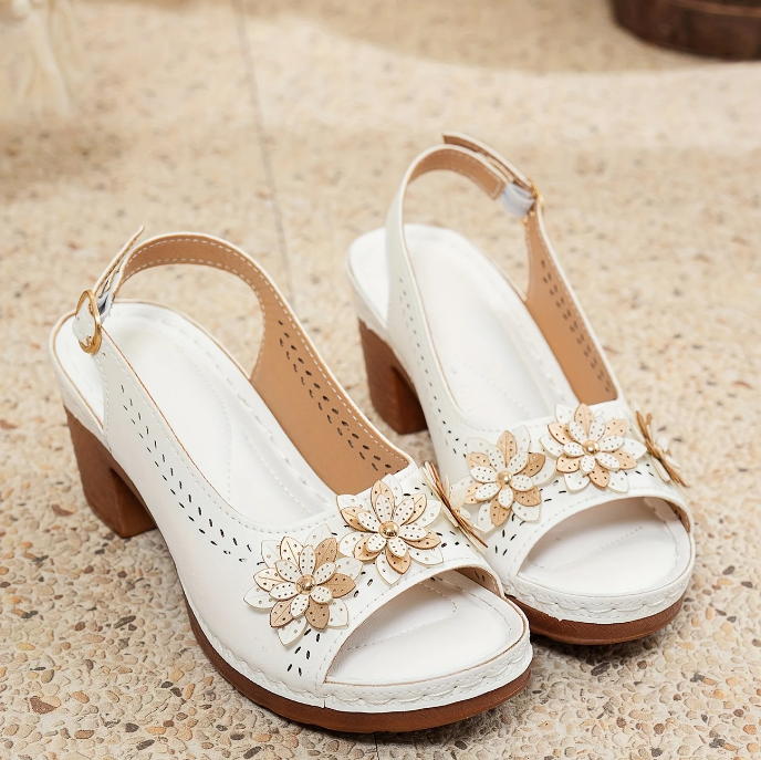 Front view of Women's Flat Sandals with adjustable straps, designed for ultimate comfort.