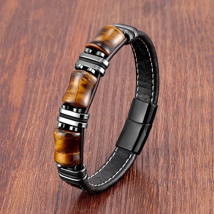 Chic women's tiger's eye gemstone bracelet, an elegant fashion accessory & spiritual jewelry gift for her.