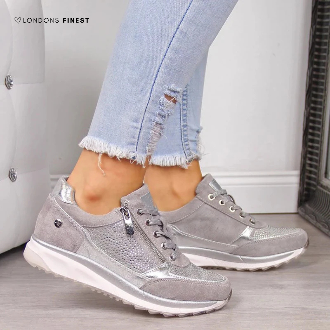 Women's arch support sneakers, cushioned & lightweight for all-day comfort.